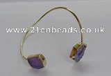 CGB919 13*18mm - 15*20mm freeform druzy agate gemstone bangles