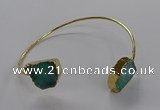 CGB922 13*18mm - 15*20mm freeform druzy agate gemstone bangles