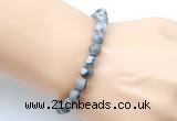 CGB9253 8mm, 10mm grey picture jasper & drum hematite power beads bracelets