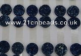 CGC132 18mm flat round druzy quartz cabochons wholesale