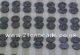 CGC165 10*14mm oval druzy quartz cabochons wholesale