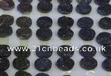 CGC192 15*20mm oval druzy quartz cabochons wholesale