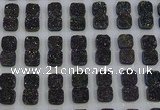 CGC228 12*12mm square druzy quartz cabochons wholesale