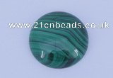 CGC23 5pcs 16mm flat round natural malachite gemstone cabochons