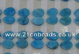 CGC250 13*18mm flat teardrop druzy quartz cabochons wholesale