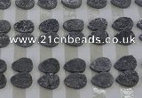 CGC256 13*18mm flat teardrop druzy quartz cabochons wholesale