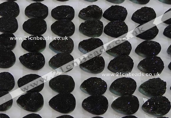 CGC257 13*18mm flat teardrop druzy quartz cabochons wholesale
