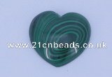 CGC38 25*25mm heart natural malachite gemstone cabochons