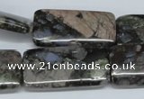 CGE04 15.5 inches 15*30mm rectangle glaucophane gemstone beads