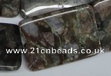 CGE05 15.5 inches 25*35mm rectangle glaucophane gemstone beads