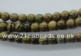 CGJ61 15.5 inches 6mm round green line jasper beads wholesale