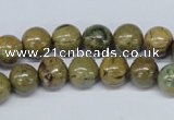 CGJ62 15.5 inches 8mm round green line jasper beads wholesale