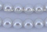 CGL03 10PCS 16 inches 8mm round dyed glass pearl beads wholesale