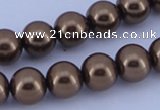 CGL111 2PCS 16 inches 25mm round dyed plastic pearl beads wholesale