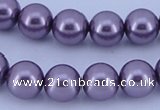 CGL151 2PCS 16 inches 25mm round dyed plastic pearl beads wholesale