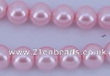 CGL308 5PCS 16 inches 16mm round dyed glass pearl beads wholesale
