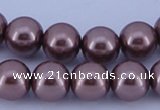 CGL394 10PCS 16 inches 8mm round dyed glass pearl beads wholesale