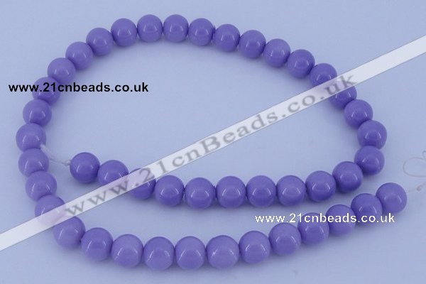 CGL801 10PCS 16 inches 6mm round heated glass pearl beads wholesale