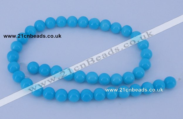 CGL825 10PCS 16 inches 6mm round heated glass pearl beads wholesale