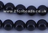 CGL904 10PCS 16 inches 8mm round heated glass pearl beads wholesale