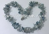 CGN406 19.5 inches chinese crystal & mixed gemstone chips beaded necklaces