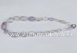 CGN42 18.5 inches 10*15mm � 18*25mm nuggets amethyst gemstone necklaces