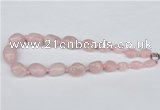 CGN65 18.5 inches 10*16mm � 20*30mm nuggets rose quartz necklaces