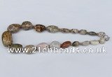 CGN82 18.5 inches 10*14mm � 25*35mm nuggets jasper gemstone necklaces