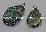 CGP3033 35*50mm - 40*65mm freeform ocean agate pendants
