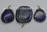CGP3147 35*45mm - 45*60mm freeform lapis lazuli pendants