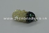 CGP3192 20*30mm - 25*40mm nuggets plated druzy quartz pendants