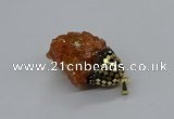 CGP3196 20*30mm - 25*40mm nuggets plated druzy quartz pendants