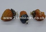 CGP3198 20*30mm - 25*40mm nuggets plated druzy quartz pendants