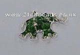 CGP3350 35*60mm elephant druzy agate pendants wholesale