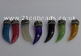 CGP337 10*45mm - 12*50mm oxhorn agate pendants wholesale