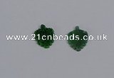 CGP3435 12*16mm carved leaf druzy agate pendants wholesale
