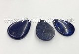 CGP3617 35*50mm flat teardrop lapis lazuli gemstone pendants