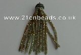 CGP422 2*3mm faceted rondelle handmade chinese crystal tassel pendants