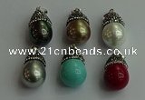 CGP464 15*25mm - 15*30mm teardrop pearl shell pendants wholesale