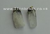 CGP488 15*35mm - 18*45mm nugget white crystal pendants wholesale