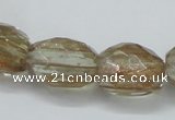 CGQ06 15.5 inches 15*20mm faceted egg-shaped gold sand quartz beads