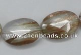 CGQ12 15.5 inches 18*25mm faceted oval gold sand quartz beads