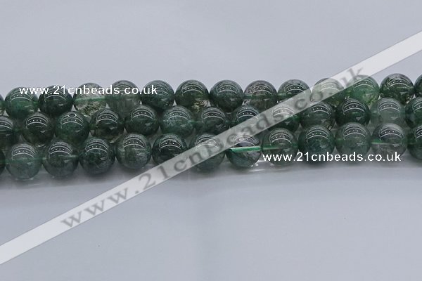 CGQ505 15.5 inches 14mm round imitation green phantom quartz beads