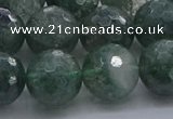 CGQ525 15.5 inches 14mm faceted round imitation green phantom quartz beads