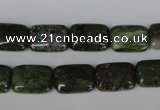 CGR34 15.5 inches 10*14mm rectangle green rain forest stone beads