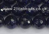 CGS482 15.5 inches 12mm faceted round blue goldstone beads
