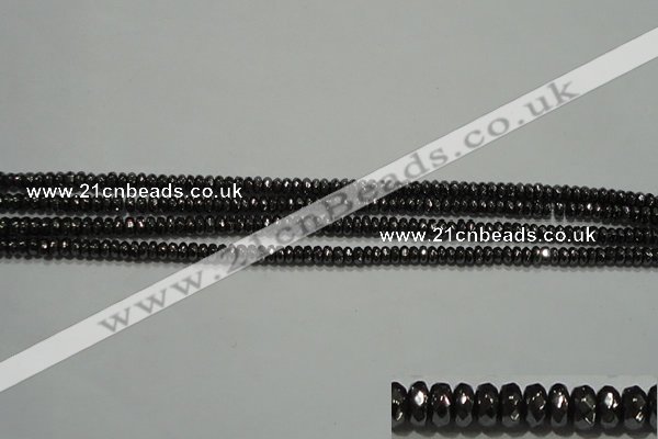 CHE101 15.5 inches 2*3mm faceted rondelle hematite beads wholesale