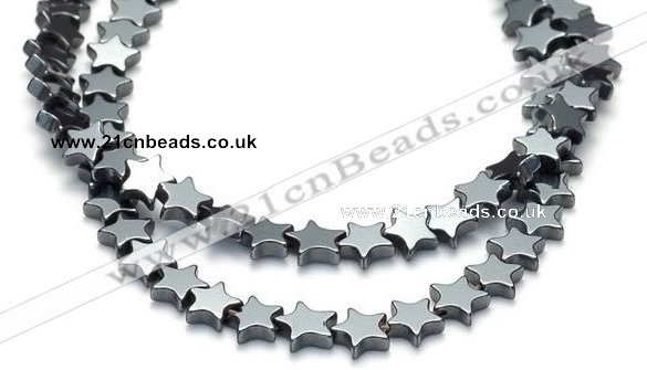 CHE11 16 inches 6mm star shape hematite beads Wholesale