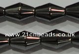CHE214 15.5 inches 8*12mm bicone hematite beads wholesale