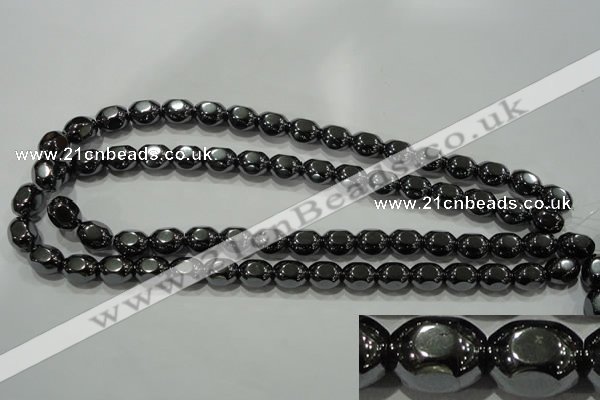 CHE247 15.5 inches 10*12mm lantern hematite beads wholesale